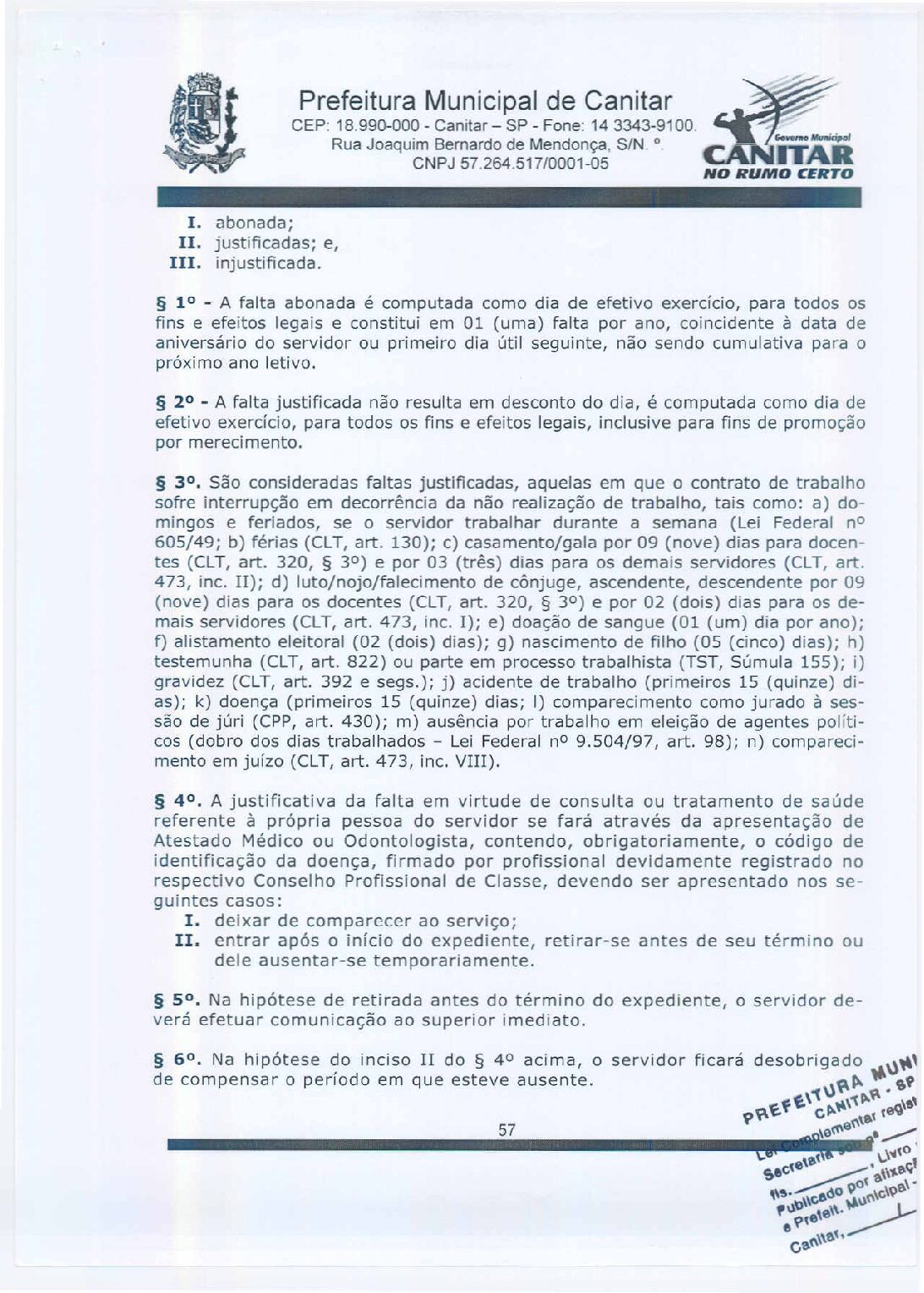 Leia mais sobre o artigo Lei Complementar nº 143 2009 2   Dispõe sobre a reorganização Administrativa e Quadro de Pessoal da Prefeitura Municipal.