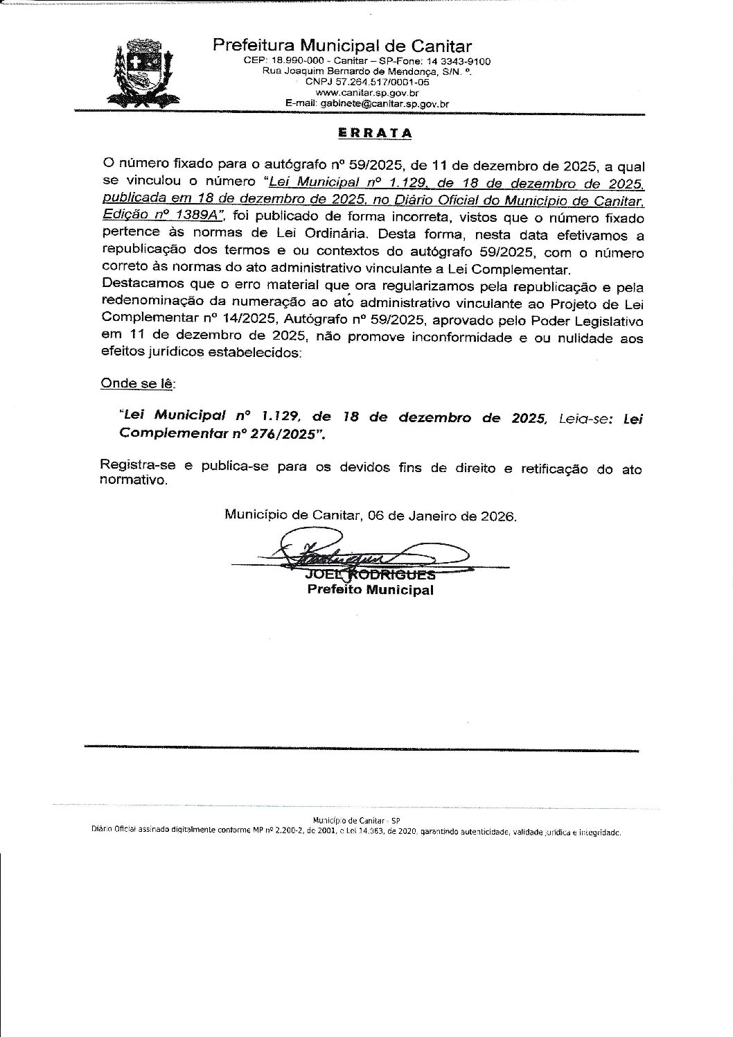 Leia mais sobre o artigo Lei Complementar nº 276 2025   Amplia número de vagas para Professor de Educação Infantil.
